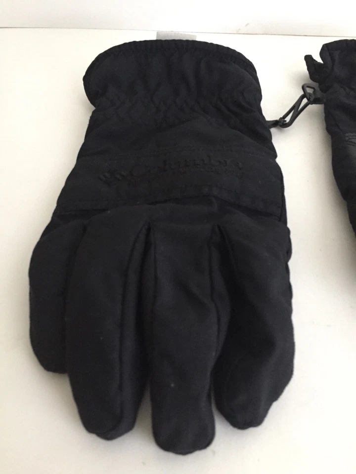  Guantes de invierno térmicos forrados de vellón forrados de nailon negros talla M para hombre Foto 2 de 4