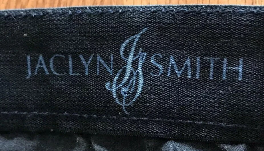 Jaclyn Smith,尺寸 12,Dark Navy Demon 弹力卡普里裤平前 — 第 4/4 张图片