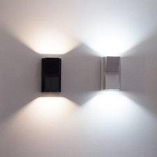 APPLIQUE A LED COB INTERNO ESTERNO FARETTO A DOPPIA LUCE 10W LAMPADA MURO PARETE