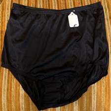 Vintage Vanity Fair Black Sheer Nylon High Rise Panties Size 5