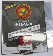 2007-08 SELECT A-LEAGUE TRADING CARD BASE CARD SET (130) + ALBUM + 15 Pages