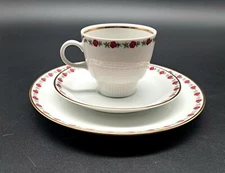 Vintage MITTERTEICH Bavaria Trio Tea Cup Saucer Dessert Plate German Porcelain 