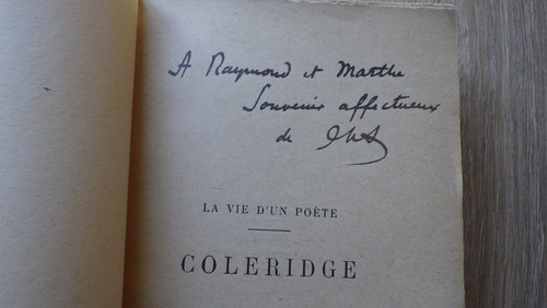 Joseph Aynard LA VIE D'UN POETE COLERIDGE Hachette (1907) Signé par Auteur - Picture 2 of 3
