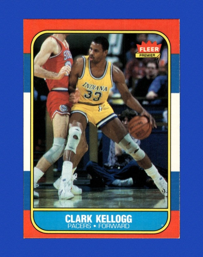 1986-87 Fleer Set-Break # 58 Clark Kellogg EX-EXMINT *GMCARDS*