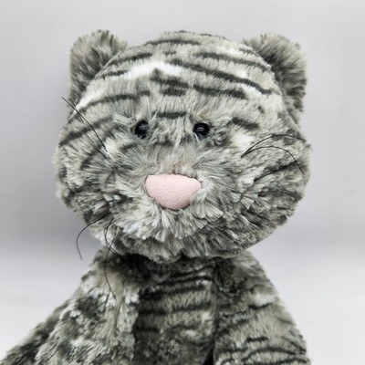 Jellycat Merryday Cat Plush Soft Toy Gray Tabby Stripe Long Legs