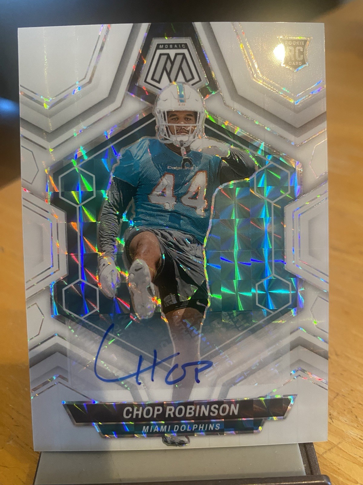 Chop Robinson 2024 Mosaic Prizm Rookie Auto Miami Dolphins RC Card #321