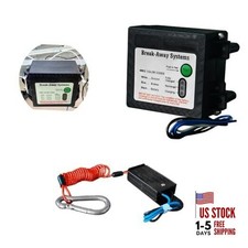 12V Trailer Breakaway Kit with LED Test Light - Electric Break Away System,