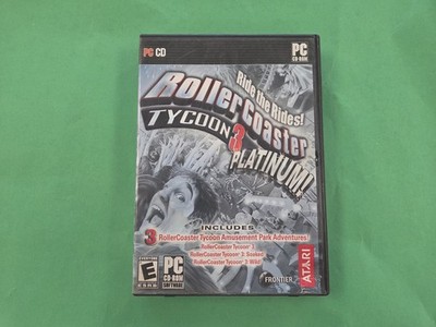 RollerCoaster Tycoon 3: Platinum w/ Hard Case & Booklet PC Windows 98/2000/XP