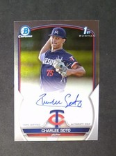 Charlee Soto 2023 1st Bowman Chrome Autograph Auto Minnesota Twins
