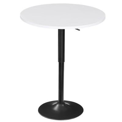 Hoobro Bar Table Height-Adjustable Round Pub Table 27-35.4 Inches Sturdy Base