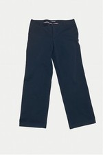 Women's Lands' End Navy Blue Trousers US 14 with Pink Accent