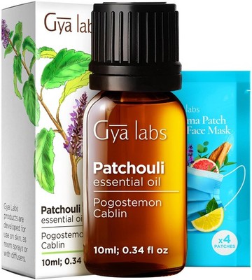 Gya Labs Patchouli Essential Oil  0.34 Fl Oz  for Hair, Skin, Diffuser, Aroma...