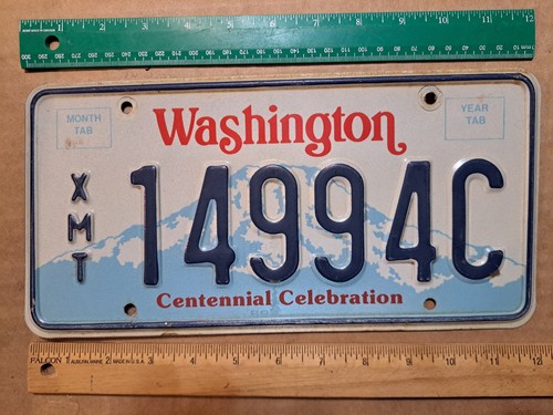 License Plate, Washington, 1987 Base, 14994 C (County) exempt