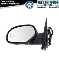 Mirror Power Folding Heated Signal Memory Blind Spot Puddle Chrome Left for GM