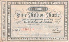 Heidelberg - Stadt - 1 Million Mark - Serie B - KN 6st * steh. - Keller 2279.e.
