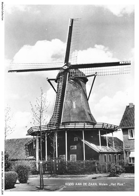 ASIP15-0979-MOULIN-A-VENT Postkarte Koog aan de Zaan Mühle - Das Pink