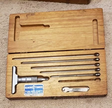 SCHERR TUMICO DEPTH GAGE MICROMETER SET 4" - 9" 6 RODS