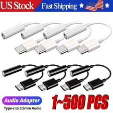 USB-C Type C to 3.5mm AUX Headphone Jack Adapter Lot For iPhone17 16 15/Android