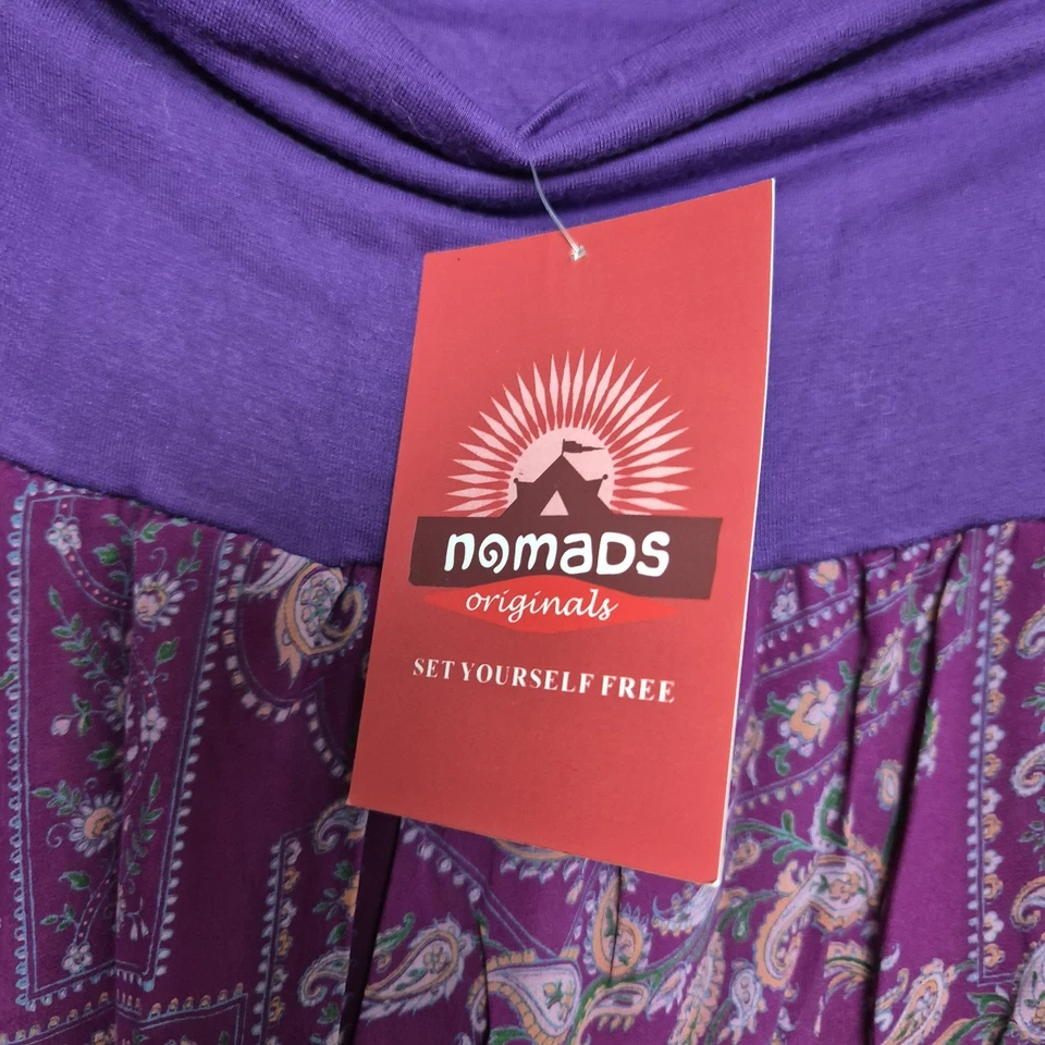 Nomads Silk Skirt Size 14 Recycled Saris Fair Trade Boho Maxi Layered Indie  - Image 4 of 4