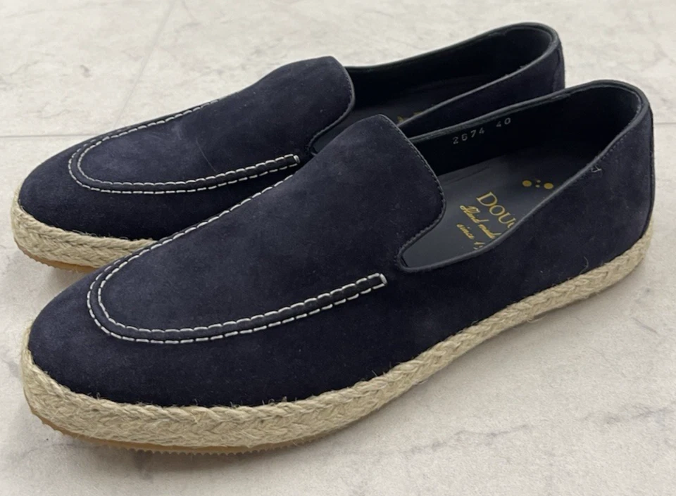 Nuevas alpargatas de gamuza Doucal's para hombre en azul marino talla: 40 (US 7) Foto 4 de 4