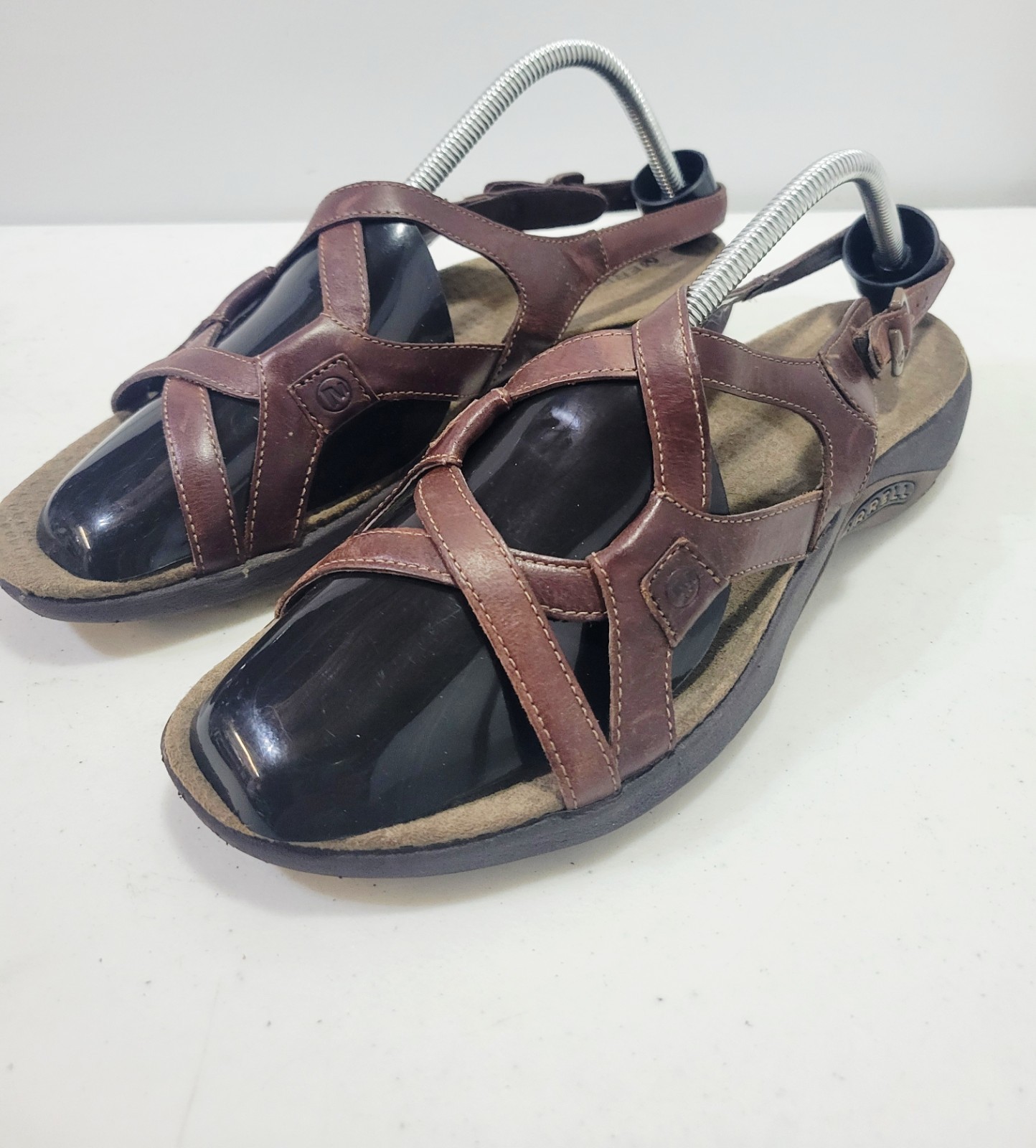 Merrell sandali donna 11 scarpe marroni pelle cinturini slingback comodi