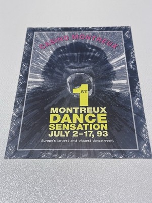 1st MONTREUX Dance Sensation 1993 Flyer rare Techno Hawtin Grooveriders F.E.O.S.