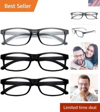 Versatile 3 Pack Reading Eyeglasses: Anti-Glare, Blue Light Protection