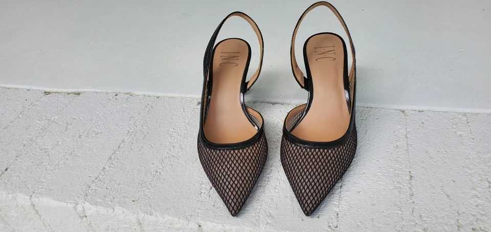 INC International Concepts Tevy Women's 6M Black Mesh - Image 2 of 4