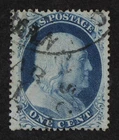 CKStamps: US Stamps Collection Scott#24 1c Franklin Used