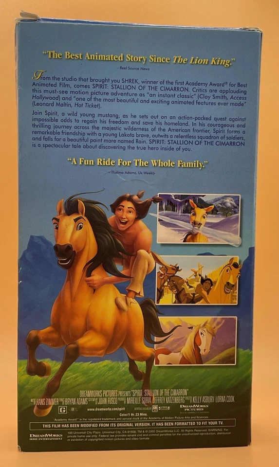 Spirit: Stallion of the Cimarron VHS 2002 Slip Sleeve **Buy 2 Get 1 Free** - Imagem 2 de 4