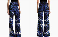 NWT! $395! Alice + Olivia Ronnie Printed Wide-Leg Trousers SZ: 2 or US Small
