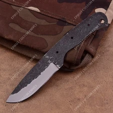 8'' 1095 High Carbon Steel Knife Blank Blade DIY Bushcraft Hunting Knife Making