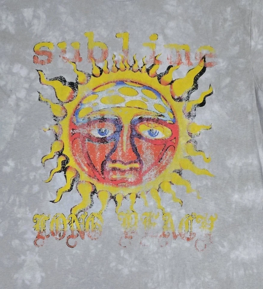 Sublime - Long Beach - Official Brand Gray Tie Dye Retro T-Shirt Adult Size M - Image 3 of 4