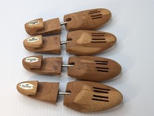 Vintage Hanover Wooden Cedar Shoe Stretchers Adjustable Mens Size L - LOT 2 Sets