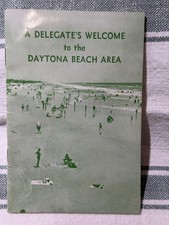 Vintage 1950s Cardboard Cover 15 Page Pamphlet Delegate Welcome To Daytona Beach
