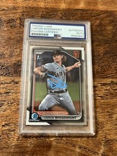 Carson Whisenhunt IP Signed 1st Bowman Chrome Card PSA DNA Coa Slab Giants Auto