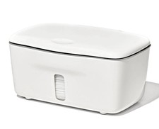 OXO Tot Perfect Pull Baby Wipes Dispenser, Gray, White