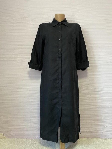 Women Sonia Bogner Dress Black Linen 40