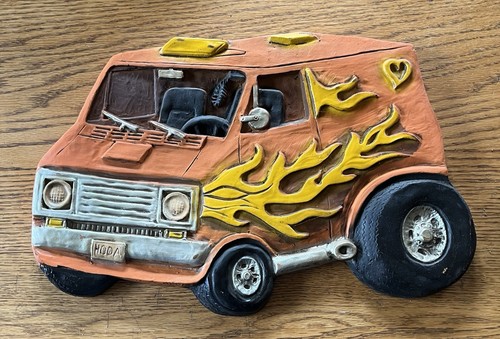 Appendiabiti da parete vintage 1976 HODA Hot Rod Hippie Van uomo grotta garage decorazione **BELLO**