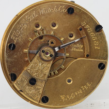 ELGIN 3786581 GRADE 10, 18s 11j POCKET WATCH MOVEMENT FOR REPAIR M15 