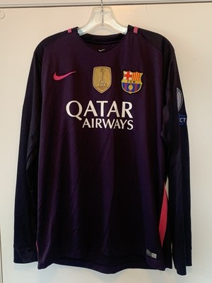 NIKE FCB BARCELONA JERSEY LS NEYMAR JR #11 RARE 2016 XXL READ DESCRIPTION 