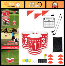 Portable Backyard Golf Game Set - 3 Holes for...