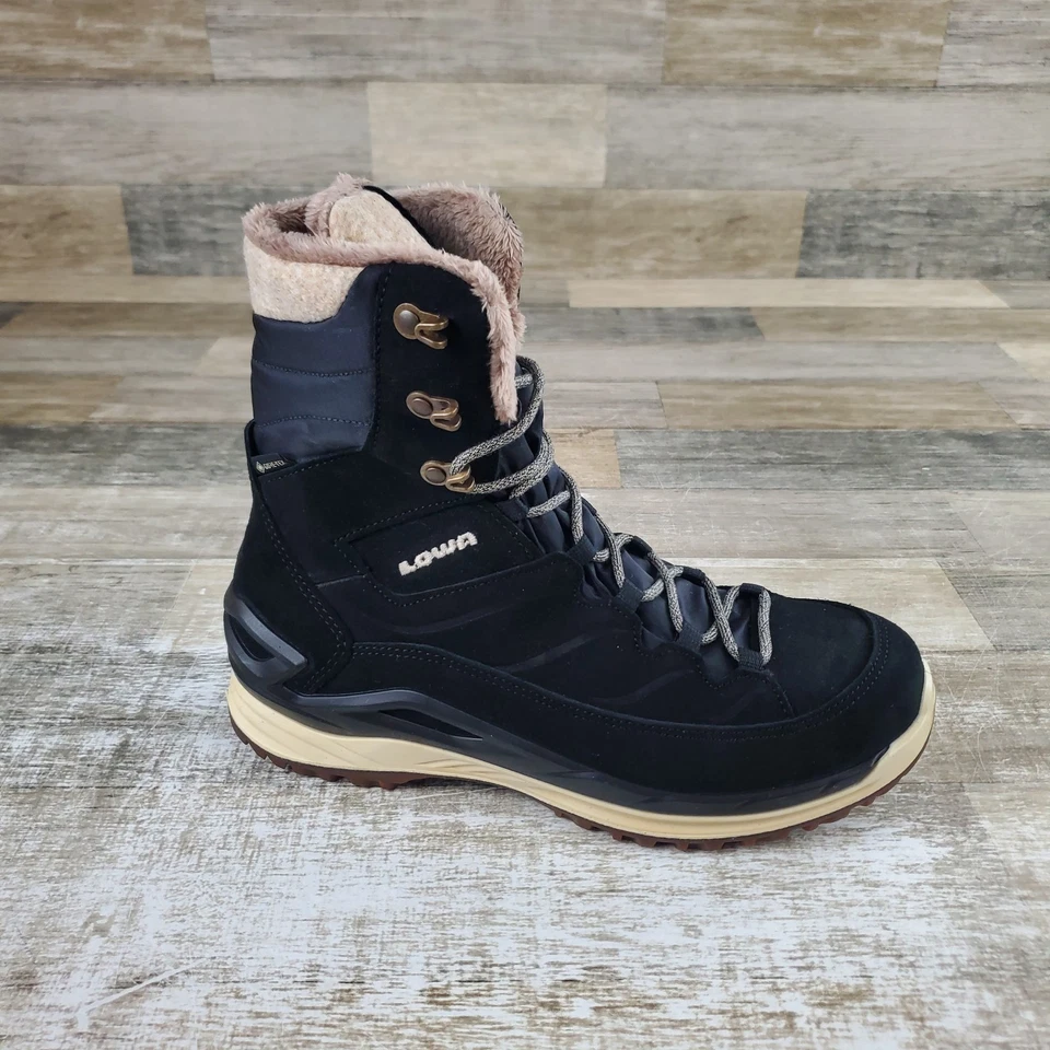 Lowa Calceta Evo GTX Damen Wanderschuhe Gr. 7 schwarz Schnürung runde Spitze hoch