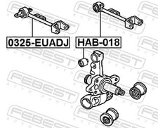 Für FEBEST 0325-EUADJ REAR UPPER TRANSVERSE LINK