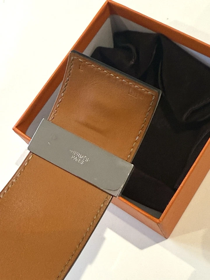 Hermès Collier de Chien Echtleder Palladium mit Rechnung + Box  Gr. T4= L - Bild 3 von 4