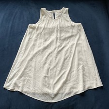 Loft Ivory Crepe Shift Dress
