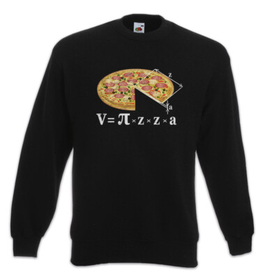 V = Pizza I Sweatshirt Pullover Fun Nerd Lehrer Mathe Professor Mathematik