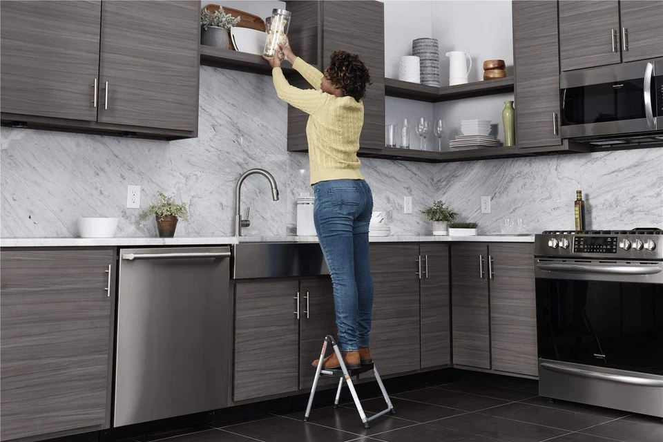 Cosco One Step Platinum Lightweight Folding Steel Step Stool with Stability - Image 2 of 4