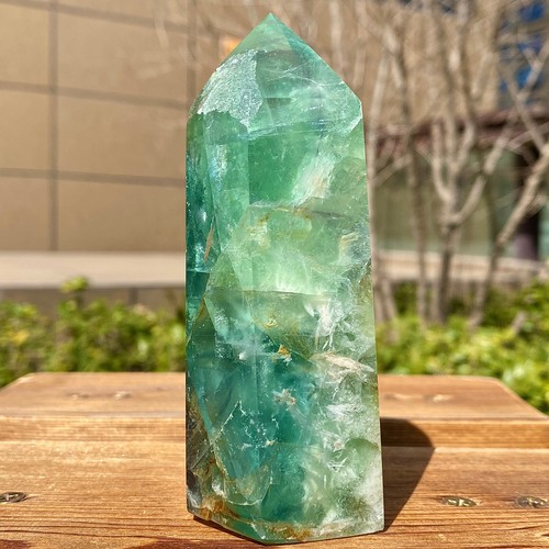 348G Natural Fluorite Crystal Tower Point - Healing Stone Column - 第 12/22 張圖片