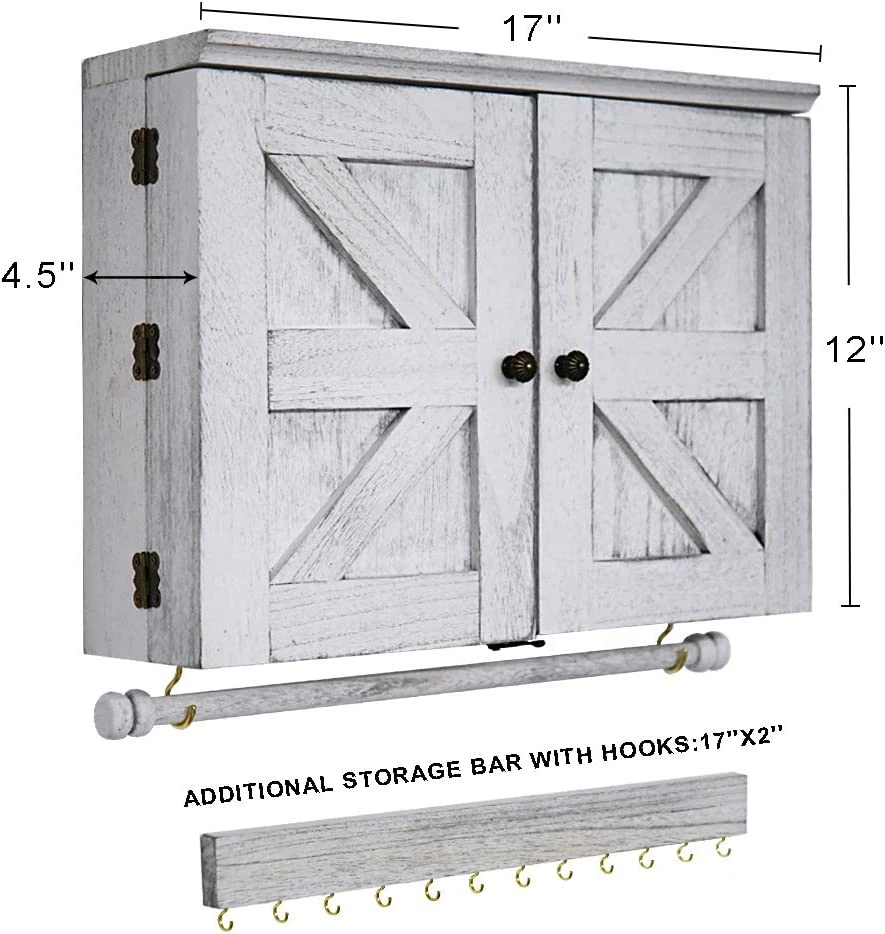 Rustic wall mounted jewelry organizer deals